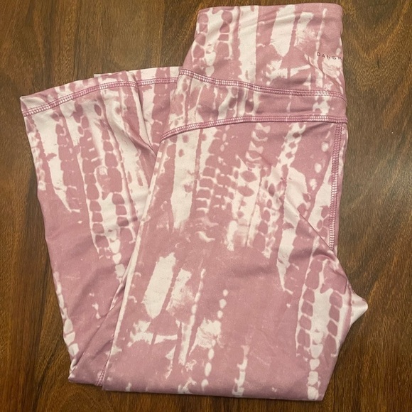 DANSKIN high-waisted pink & white leggings size SP - Picture 4 of 6